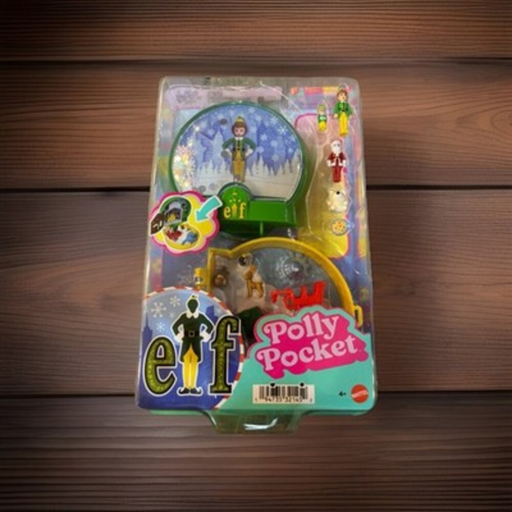 Polly Pocket Elf Holiday Compact Set Buddy The Elf Movie Christmas Playset NEW
